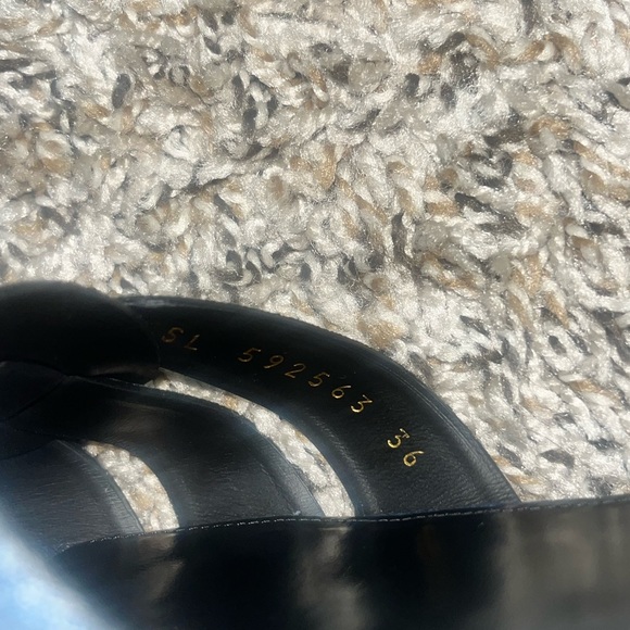 Saint Laurent Denim Tribute Sandals - Picture 3 of 3